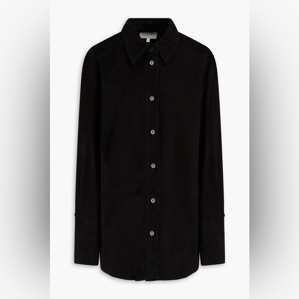 Lou Lou Studio Suede Black Button-Up Shirt